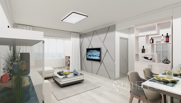 105㎡/三室一厅一卫/现代