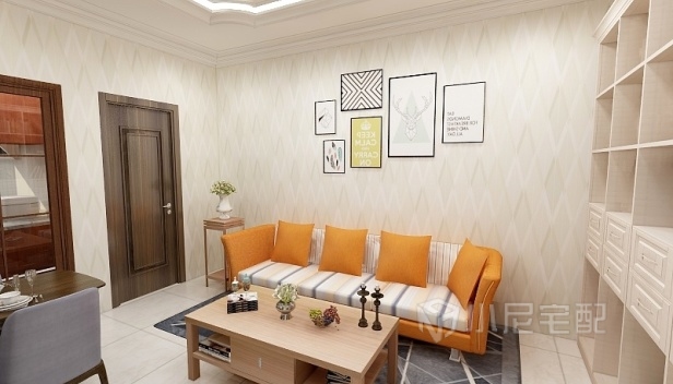 46.1㎡/两室一厅两卫/简约