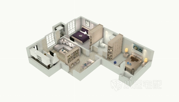 72.2㎡/两室两厅一卫/欧式 72.2㎡/两室两厅一卫/欧式