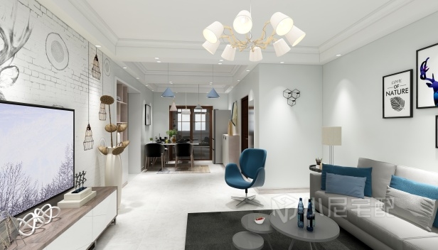 135㎡/两室两厅两卫/简约