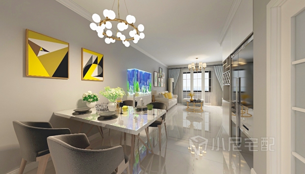 129㎡/三室两厅一卫/现代