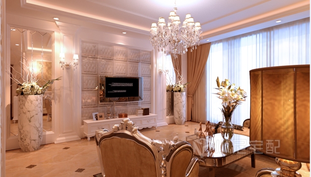 136㎡/三室两厅两卫/欧式