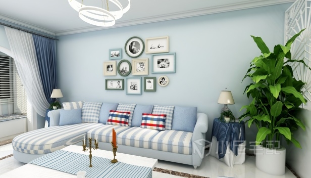 120㎡/三室两厅一卫/地中海